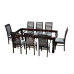Premium Design Glass Top Rose Wood Dining Table (7Ftx3.5Ft) with 8 Chairs VDT0208