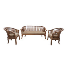 Premium Design Teak Wood Sofa Set (3+1+1) VSF0212