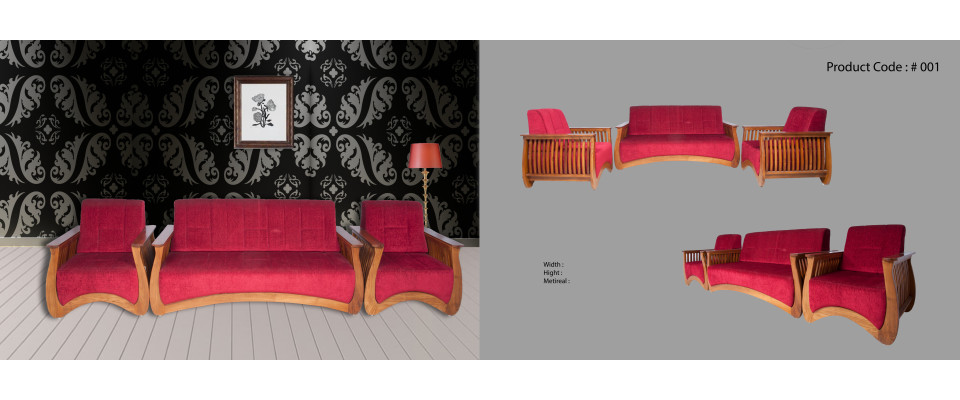 Premium Design Rose Wood Sofa Set