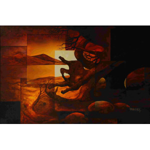 Acrylic painting on canvas Artist Madhhu Madapalli  VAAP4