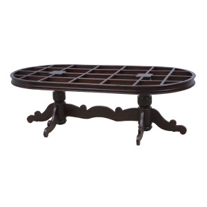 Premium Design Glass Top Rose Wood Dining Table (8Ftx4Ft) VDT0210