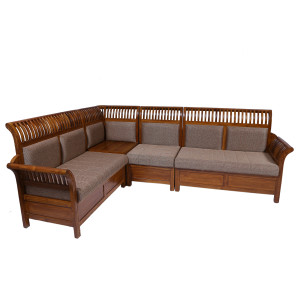 Corner Sofa Sets 5 Seater  Teak Wood VSF352